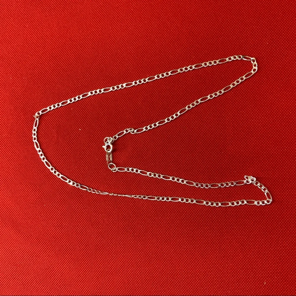 925 Sterling‎ Silver Chain Necklace Jewelry SILVER Classic Fígaro Made In Mexico - Picture 5 of 10